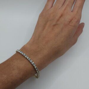 14K Gold 7 Ct Lab Grown Diamond Tennis Bracelet